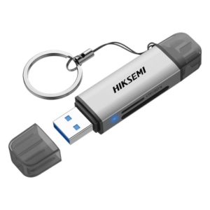 HIKSEMI by HIKVISION HS-HUB-CR01 – Lector de Tarjetas / USB 3.2 5 Gbps / Dual USB-A y USB-C / SD y Micro SD Simultáneo / Aluminio 73 mm