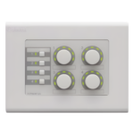 YAMAHA DCP4V4S – Panel de Control Digital / 4 Perillas de Volumen / 4 Switches Configurables / RS-485 / CAT5 / 8 Zonas MTX / 2 Zonas MA-PA