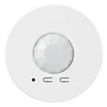 LUTRON ELECTRONICS LRF2OCR2BPWH – Sensor de Ocupación Inalámbrico de Techo / PIR 360° / Cobertura 30.2 a 62.4 m² (324 a 676 ft²) / RF 18 m (59 ft) / Batería CR123 / 10 Años de Duración