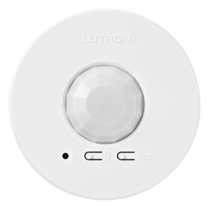 LUTRON ELECTRONICS LRF2OCR2BPWH – Sensor de Ocupación Inalámbrico de Techo / PIR 360° / Cobertura 30.2 a 62.4 m² (324 a 676 ft²) / RF 18 m (59 ft) / Batería CR123 / 10 Años de Duración