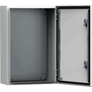 HOFFMAN MAS0404021R5 – Gabinete Mural MAS 400 x 400 x 210 mm (15.7 x 15.7 x 8.3 in) / IP66 / NEMA 4/12/13 / IK10 / Acero Dulce 1.5 mm / Platina de Montaje Incluida / Color Gris Claro RAL 7035