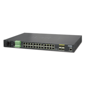 PLANET IGSW-24040T – Switch Industrial Administrable / 24 Puertos Gigabit RJ45 / 4 Puertos SFP Compartidos / 48 Gbps / 157.48 ft