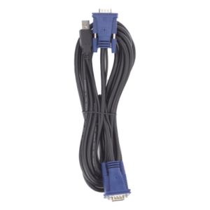 PLANET KVM-KC1-5 – Cable USB KVM / VGA Coaxial Blindado / 5 m (16.40 pies) / Calibre 28 / Núcleos de Ferrita