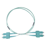 LINKEDPRO BY EPCOM LP-FOM3-SCSC-R03 – Jumper de Fibra Óptica / OM3 50/125 / SC-SC Dúplex / OFNR Riser / 2.0 mm / 3 m (9.84 ft) / Aqua