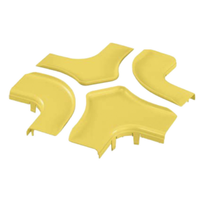 PANDUIT FRFWCSC6LYL – Tapa para Accesorio de 4 Vías Horizontal / Curvatura 90° / Radio 50.8 mm (2 in) / ABS / 368.3 mm (14.5 in) x 368.3 mm (14.5 in) / Amarillo