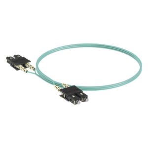 PANDUIT FX23RSNSNSNM002 – Jumper de Fibra Óptica / Multimodo OM3 50/125 / SC-SC Duplex / OFNR Riser / 2 m (6.56 ft) / Aqua
