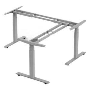 EPCOM INDUSTRIAL EM33-3A3 – Base de Escritorio Motorizado Tipo L (3 Columnas) / Altura Ajustable 60-125cm (1.97-4.10ft) / Carga 150Kg / 4 Presets / Elevación 38mm/s / Color Gris