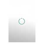 SMARTHOME BY EPCOM MHS511 – Interruptor Táctil Z-Wave Plus / 1 Botón / AC 85-260V / Frecuencia Ajustable / Panel Touch Inalámbrico