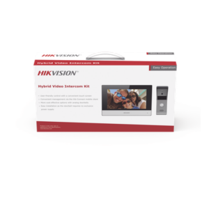 HIKVISION DS-KIS303-P – Kit de Videoportero Híbrido / Pantalla Táctil 7" / Videollamada a Smartphone / IP65 / 4 Hilos + Wi-Fi/Ethernet / 720x576p
