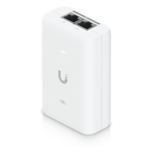 UBIQUITI UACC-POE+-2.5G – Adaptador PoE+ / 30 W / 2.5 Gbps / 48V 0.65A / (2) Puertos RJ45 Blindados / LED Indicador / Protección contra Sobretensiones