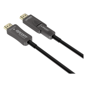 EPCOM PROAUDIO EP-FOH4K15M-D – Cable HDMI Óptico Activo / 4K Real / 15 m (49.2 ft) / 18 Gbps / 4K@60Hz 4:4:4 / HDMI 2.0b / HDCP 2.2 / HDR / ARC / Conector RX Desmontable