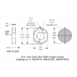 HOFFMAN A6AXFNGQ – Ventilador Axial Compacto / 6 Pulgadas (152 mm) / 115 VAC / 102 CFM (173 m³/h) / 50,000 Horas / Operación Silenciosa / IP para Gabinetes