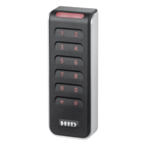 HID 20KNKS03000WC3 – Lector de Control de Acceso / Multitecnología SEOS, iCLASS, MIFARE / Wiegand y OSDP / Teclado Integrado / Pigtail 0.5 m (1.64 ft) / 45x121.5x19.5 mm