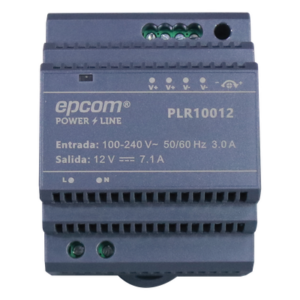 EPCOM POWERLINE PLR-100-12 – Fuente de alimentación / 12 Vcc / 7.1 A / 85.2 W / Entrada universal 100-240 Vca / -30°C a 70°C / 3.71 x 2.76 x 2.30 pulgadas
