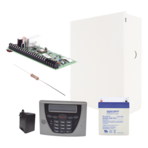 HONEYWELL HOME RESIDEO VISTA48/6460STB – Panel de intrusión / 48 zonas / 3 particiones / Teclado alfanumérico 6460S / Transformador 16Vca / Batería 4Ah incluidos
