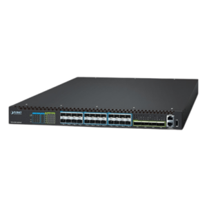 PLANET XGS-6350-16X8Y4C – Switch Gestionado Capa 3 / Puertos 100G QSFP28 / 25G SFP28 / 10G SFP+ / Conmutación Non-Blocking 1520 Gbps / Apilado 10 Unidades / ERPS G.8032 / Fuente Redundante Hot-Swap