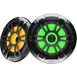 GARMIN 10-02080-20 – Altavoces marinos / 6.5" (6.93" x 2.32") / LED RGB multicolor / IP65 / 80W pico / 4 ohmios