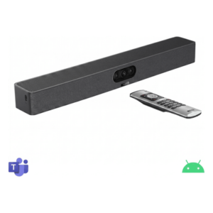 YEALINK A25-010 – Barra de Videoconferencia / Android Integrado / Triple Cámara 4K / 8 Micrófonos MEMS / Captura de Voz 5 m (16.4 ft) / Panel Táctil CTP25 / Teams Rooms / BYOD