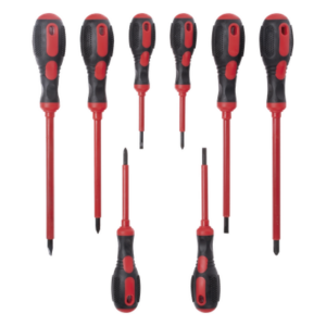 EPCOM POWERLINE EP-NTK9 – Juego de 8 Desarmadores con Aislante para Electricistas.