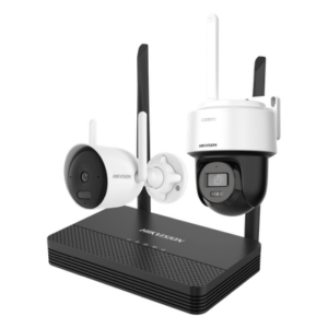 HIKVISION NKS424WBPH – Kit de Videovigilancia IP Inalámbrico / 4 Megapixel / NVS 4 Canales / 2 Cámaras Wi-Fi / Dual Light / Audio Bidireccional / IP66 / Micro SD 512 GB