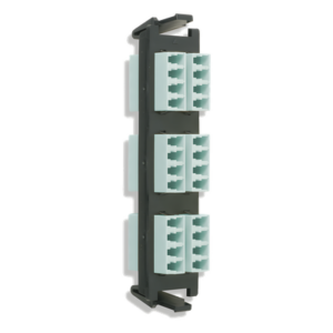 SIEMON RIC-F-LCQ24-01C – Placa acopladora de Fibra Óptica Quick-Pack, Con 6 Conectores LC Quad (24 Fibras), Para Fibra Multimodo, Aqua