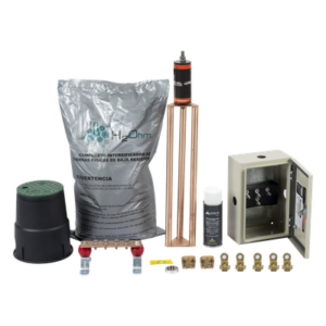 TOTAL GROUND KIT-MASTER-45K-V2 – Kit de Puesta a Tierra / Electrodo Magnetoactivo 50 x 11.5 cm / Capacidad 45 A / Resistencia < 2 Ω / NEMA 4 / Sin Mantenimiento 20 Años