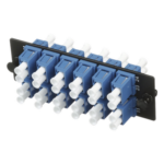PANDUIT FAP12WBUDLCZ – Placa Acopladora de Fibra Óptica / 12 Conectores LC Duplex / 24 Fibras Monomodo OS1/OS2 / Zirconia Cerámica / Color Azul