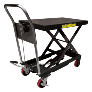 URREA SYS-MEL-10 – Mesa Elevadora Hidráulica / Capacidad 300 kg a 1 t / Elevación 100 cm (3.28 ft) / Ruedas de Poliuretano con Freno / Soporte de Tijera Doble / Pedal de Aproximación Rápida