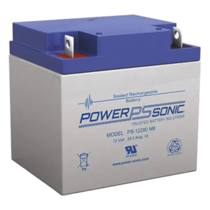 POWER SONIC PS-12280-NB2 – Batería de Respaldo AGM/VRLA / 12V / 28Ah / Vida Útil 5 Años / Terminales NB2 / Certificada UL