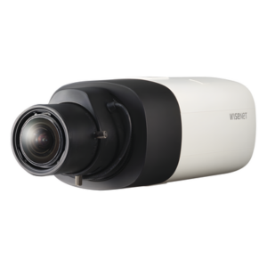 Hanwha Techwin Wisenet XNB-6000 – Cámara de red tipo box / 2 MP / WDR 150 dB / H.265 & WiseStream II / Estabilización digital / Detección facial / Doble microSD 512 GB