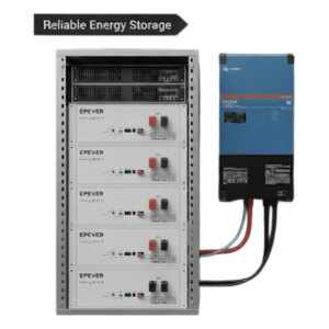 VICTRON ENERGY VICTRONKIT4K – Kit Inversor Cargador / 4 kW / 110 Vca / 20.48 kWh LiFePO4 / Transferencia 16 ms / 96% Eficiencia / 5.12 kWh por módulo