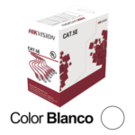 HIKVISION DS-1LN5E-SW – Bobina UTP / Cat5E 24 AWG / 305 m (1000 pies) / 100% Cobre / PVC CM / Interior / PoE / 100 MHz