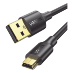 UGREEN 10355 – Cable USB-A a Mini USB / USB 2.0 / 480 Mbps / 1 m (3.3 ft) / Blindaje Doble / Conectores Dorados