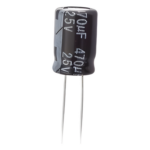 SYSCOM 0470M0025V – Capacitor Electrolítico de Aluminio / 470 µF / 25 Vcc / 105 °C / Radial 8 x 15 mm