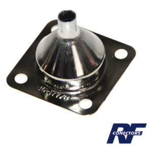 SYSCOM PARTS UG-177/U – Campana de Montaje para Conector de Chasis / 4 Perforaciones a 18 mm / Frecuencia 0.6 a 300 MHz / Acoplamiento Roscado UHF / 0.141' (3.58 mm) Diámetro