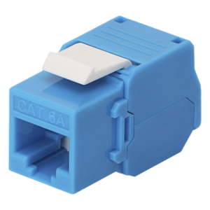 LINKEDPRO BY EPCOM LP-KJ-6A-TTBU – Módulo Jack Keystone / Cat6A / Toolless / Terminación 180° / RJ45 / Sin Blindaje / 1 Puerto