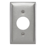 HUBBELL HUB-SS7 – Placa para Receptáculo / Acero Inoxidable 302/304 / No Magnética / 1 Abertura 1.6" (40.6 mm) / Compatible 15, 20 y 30 A