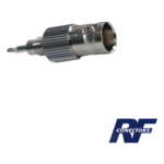 RF INDUSTRIES,LTD RFB-1141 – Adaptador de Radio en Línea / BNC Hembra a Plug Fono / Cuerpo Niquelado / Contacto Oro / Aislante Teflón / Compatible Motorola GP350/GP300/P110/SP120
