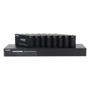 EPCOM PROAUDIO EPP-SPB18H150 – Splitter y Extensor de Video HDBaseT / 1x8 / 4K@60Hz 4:4:4 / 120 m (393.7 ft) en 4K / 150 m (492.1 ft) en 1080p / 18 Gbps / HDR10+ / PoC / IR y RS-232