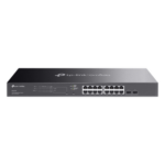 TP-LINK SG2218P – Switch Smart 18 Puertos / 16 Puertos PoE+ 802.3af/at / 150 W / 2 Ranuras SFP / Switching 36 Gbps / Enrutamiento Estático L2+ / Fanless / Rack 440 mm (17.3 in)