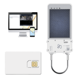 TopFlyTech SOLARGUARDX100KITCODE – Kit Cerradura Inteligente GPS Solar / LTE Cat-M1 / RFID BLE OTA / IP67 / Batería 14400mAh / Autonomía 365 días / Panel Solar Integrado