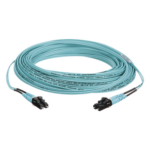 PANDUIT FX2ERLNLNSNM010 – Jumper de Fibra Óptica / Multimodo OM3 50/125 / LC-LC Duplex / OFNR Riser / Aqua / 10 m (32.81 ft)