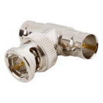 RF INDUSTRIES,LTD RFB-1130-1 – Adaptador RF en T / BNC Macho a Doble BNC Hembra / 50 Ohm / Cuerpo Troquelado Niquelado / Contacto Oro / Aislante Delrin