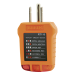 KLEIN TOOLS RT-110 – Probador de Tomacorrientes / Secuencia de Luces LED / Cableado Correcto/Incorrecto / Resistente a Caídas 2 m (6.6 ft) / UL 1436 y CSA C22.2 No. 160 / 110/125 VCA 50-60 Hz