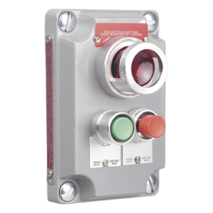 HUBBELL KILLARK HUB-XCS-0A15 – Cubierta para Estación de Control / 2 Botones Pulsadores Rojo-Verde / Luz Piloto Roja / Áreas Clasificadas Clase I Div 1&2 / NEMA 7(C,D) 9(E,F,G)