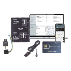 RUPTELA HCV5KIT2 – Kit de Localizador 4G LTE CAT-M1 / Incluye SIM con servicio de datos por 1 año / Botón SOS / Relé 12V / Protocolos CANbus FMS-J1708-J1939 / Parada automática por interferencias