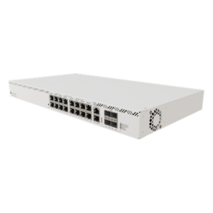 MIKROTIK CRS320-8P-8B-4S+RM – Cloud Router Switch / 16 Puertos / 8 PoE+ y 8 PoE++ / Fuentes Redundantes Hot-Swap / Rackmount