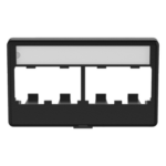 PANDUIT CFFPL4BL – Placa de Mobiliario Modular / 4 Puertos Mini-Com / ABS Negro / 2.9x0.88x1.77 pulg (73.66x22.35x44.95 mm)