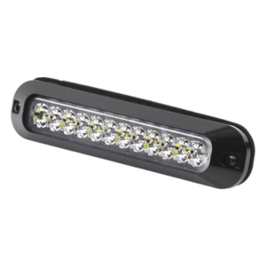 ECCO ED3755RC – Luz Auxiliar LED / 12 LEDs Ultra Brillantes / Rojo/Blanco / 70 Patrones de Destello / 12-24 VCC / SAE J595 Clase I / 157 mm (6.2 in) x 20 mm (0.8 in) x 35 mm (1.4 in)