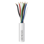 GENESIS 2106-1101/1000 – Cable para Alarma / 6x22 AWG / Bobina 305 m (1000 ft) / Riser CMR-CL3R / Blanco
